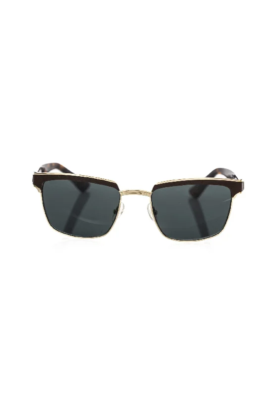 Frankie Morello Elegant Clubmaster Shaded Lens Men's Sunglasses