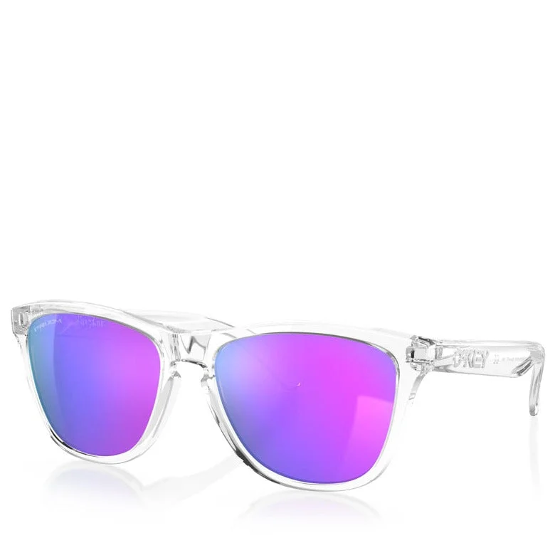 OAKLEY FROGSKINS POLISHED CLEAR W/ PRIZM VIOLET