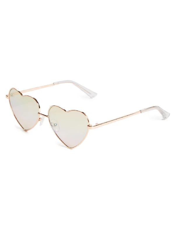 Girl's Pink Heart Sunglasses