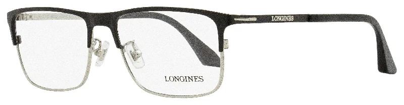 Longines Men's Rectangular Eyeglasses LG5005-H 002 Matte Black/Ruthenium 56mm