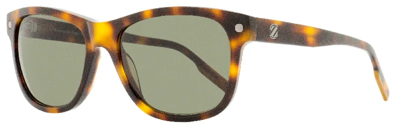 Zegna Men's Rectangular Sunglasses EZ0196 52N Dark Havana 56mm