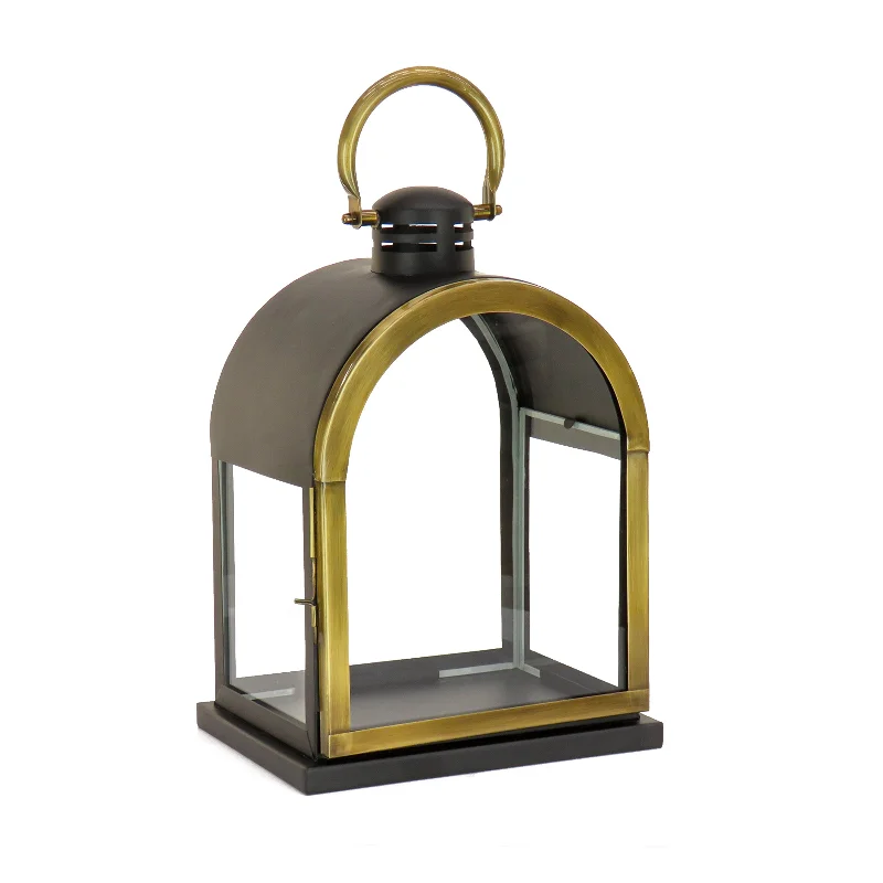18" HGTV Home Collection Antique Bronze Dome Lantern, Small