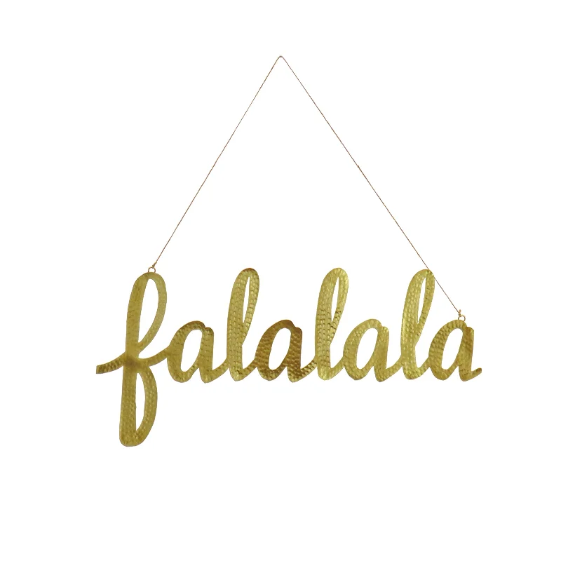 19" HGTV Home Collection Falalala Metal Wall Decoration