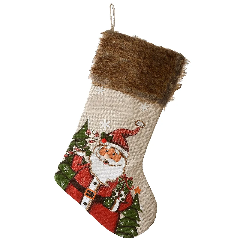21" Rural Homestead Collection Santa Stocking