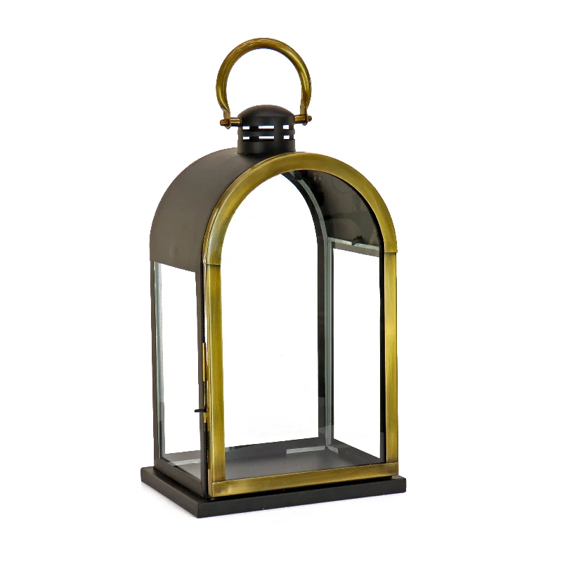 22" HGTV Home Collection Antique Bronze Dome Lantern, Large