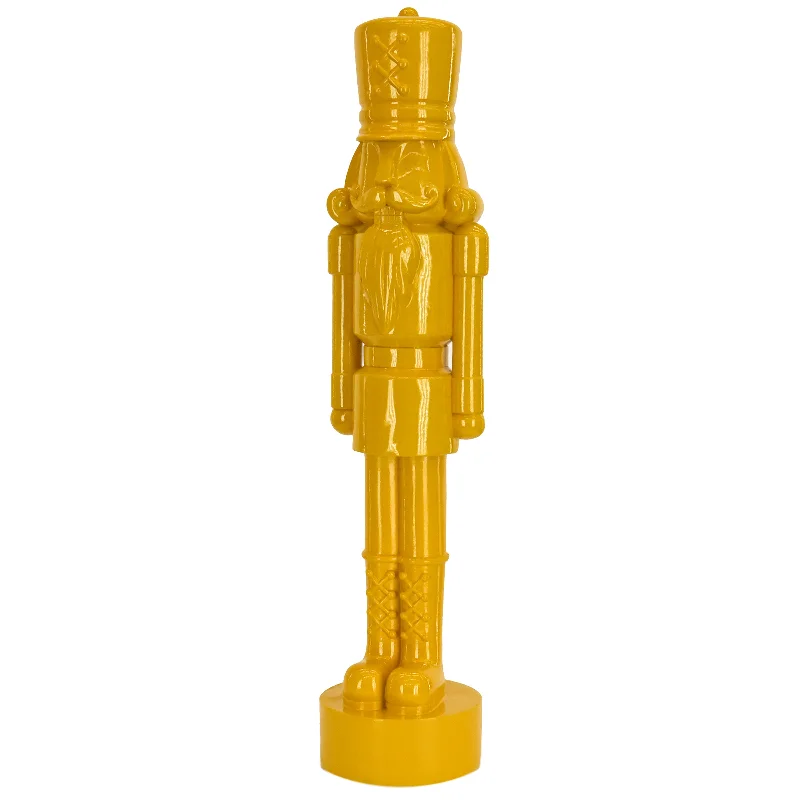 24" HGTV Home Collection Nutcracker Christmas Decor, Yellow