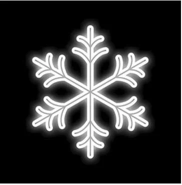 2 FT X 1.5 FT White LED Snowflake