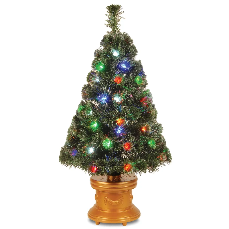 36 in. Pre-Lit Fiber Optic Evergreen Firework Tree