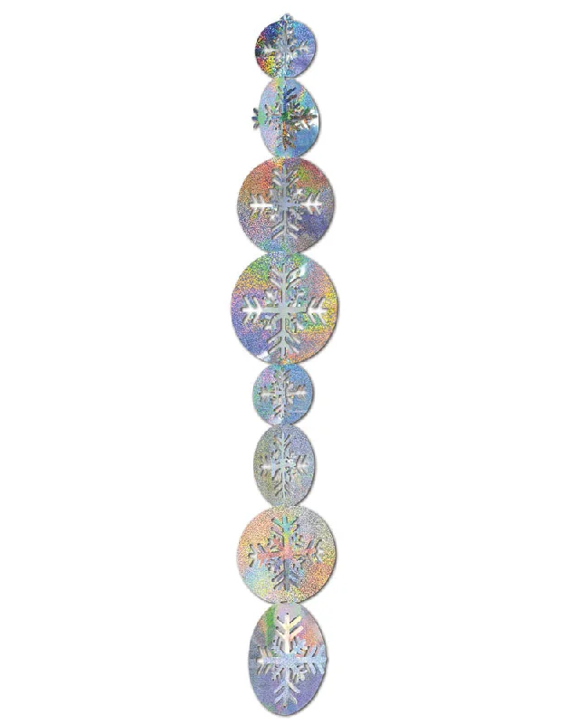 3D Prismatic Snowflake Gleam N Christmas Garlands Pack of 2