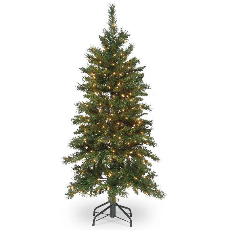 4.5 ft. Pre-Lit Tiffany Fir Slim Tree with Clear Lights