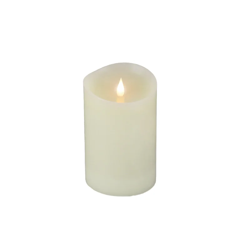 4x6 HGTV Home Collection Flameless Heritage Pillar Candle, Ivory