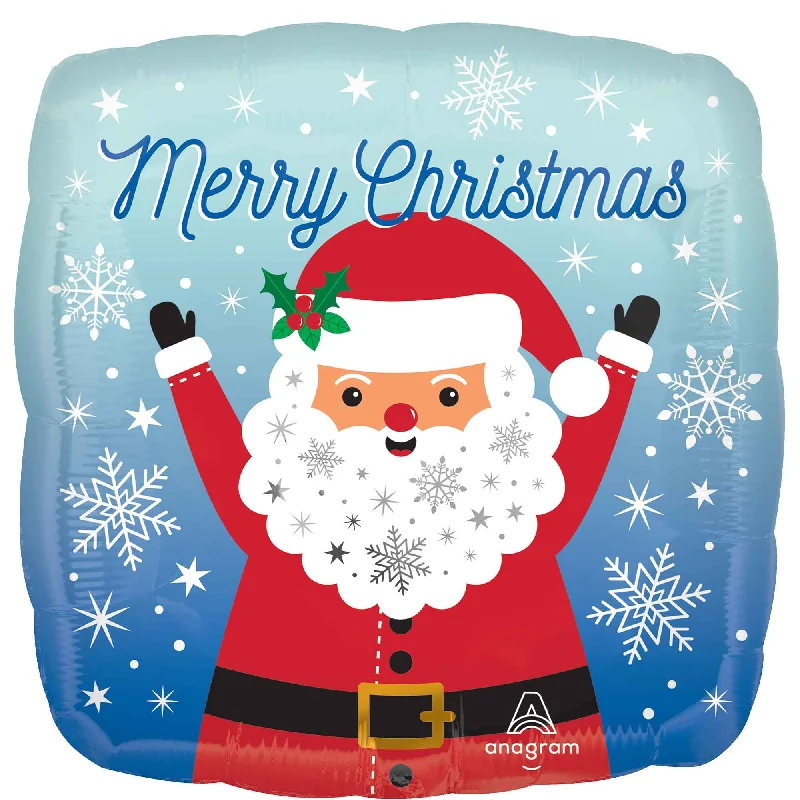 45cm Standard HX Snowy Merry Christmas Santa S40
