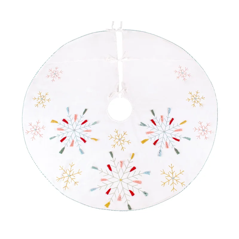 54" HGTV Home Collection Embroidered Boho Tree Skirt