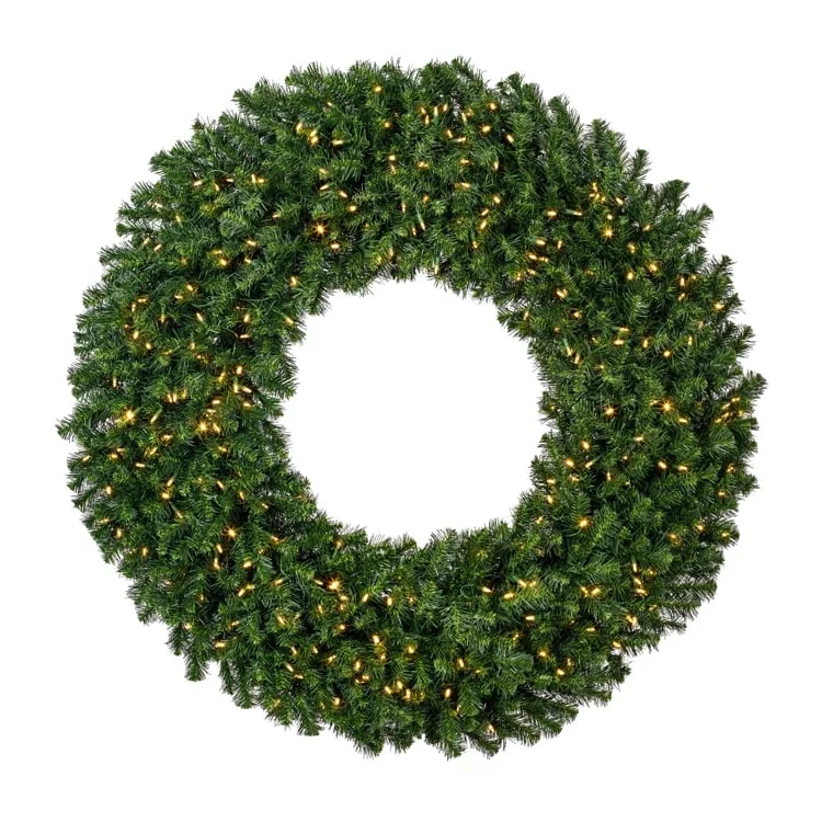 Commercial Wreath Pre Lit Warm White LED