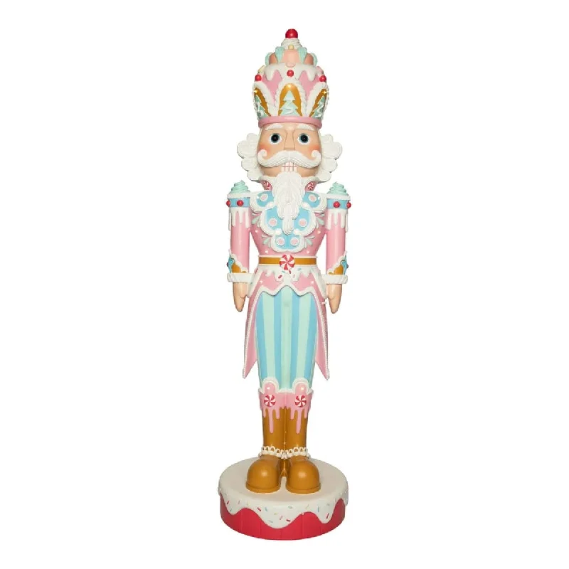6 FT Pink & Blue LED Musical King Nutcracker