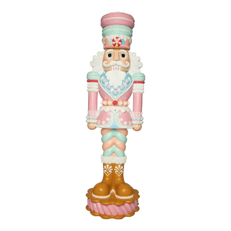 6 FT Pink & Blue LED Musical Macaron Nutcracker
