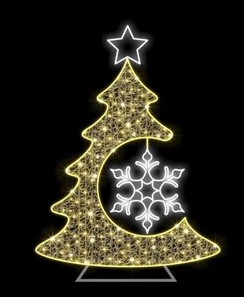 6 FT X 4 FT Cool White & Warm White LED Tree
