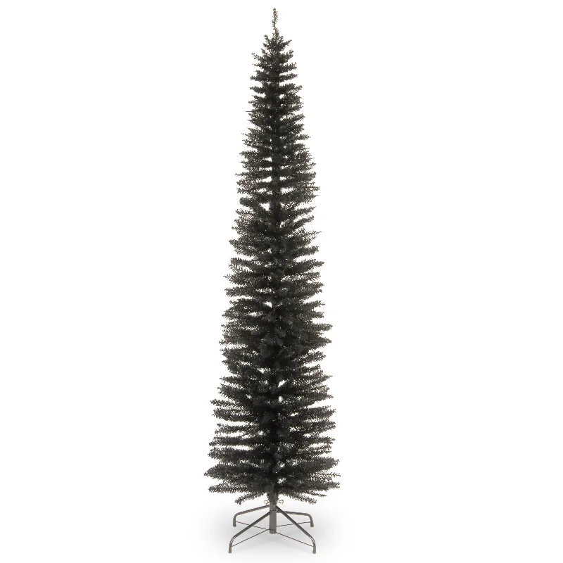 7 ft. Tinsel Collection Black Tree