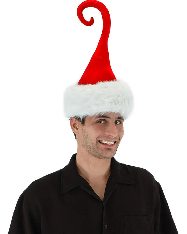 Christmas Curly Q Santa Plush Deluxe Hat