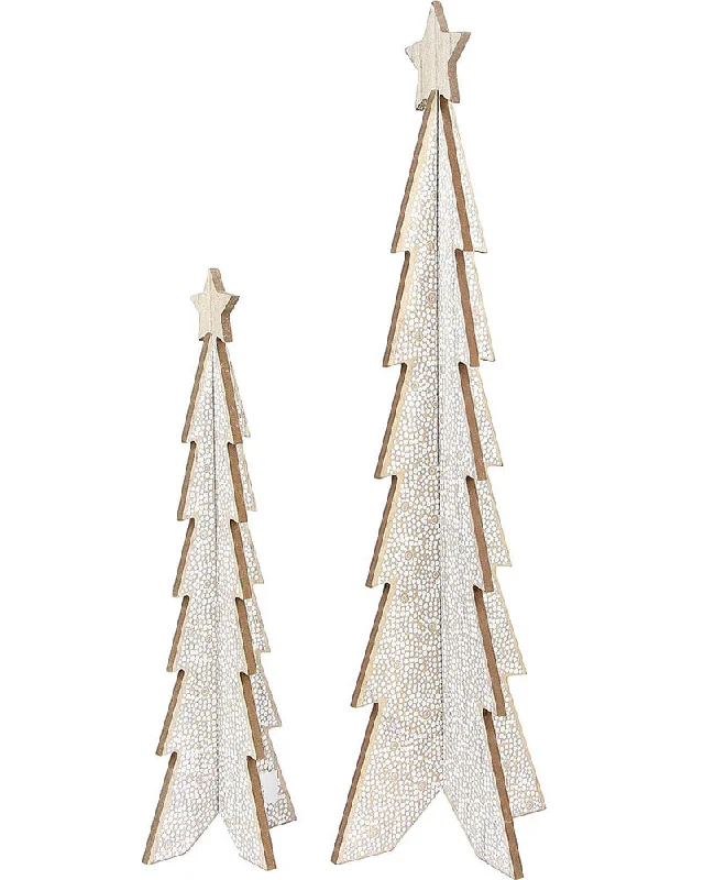 Christmas Indigenous Print Timber Table Tree 50cm
