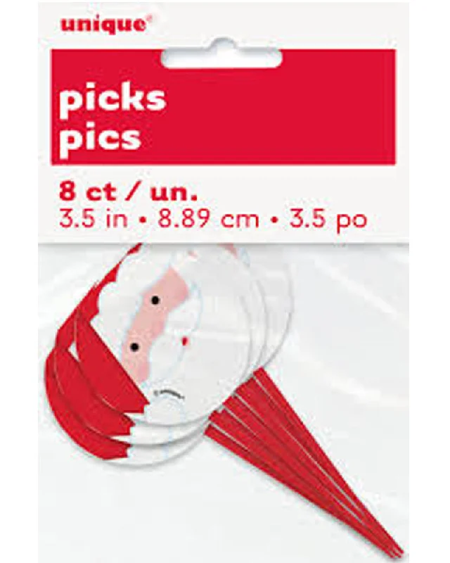Christmas Santa Picks Pack of 8