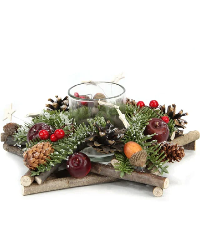 Christmas Timber and Hazelnut Tealight Holder
