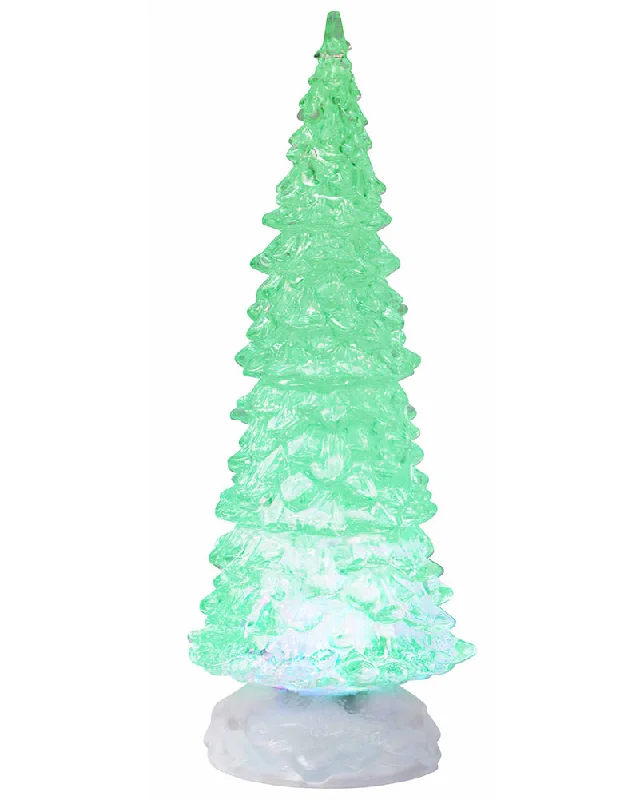 Colour Changing Tree Glitter Swirl Christmas Decoration 26cm