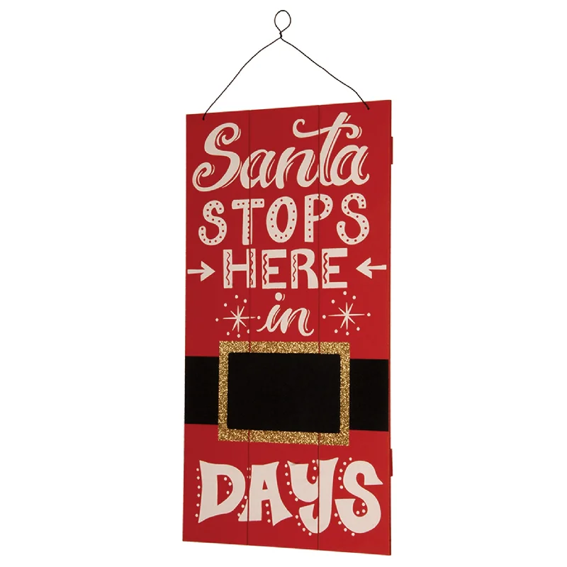 22" Santa Countdown Wall Art