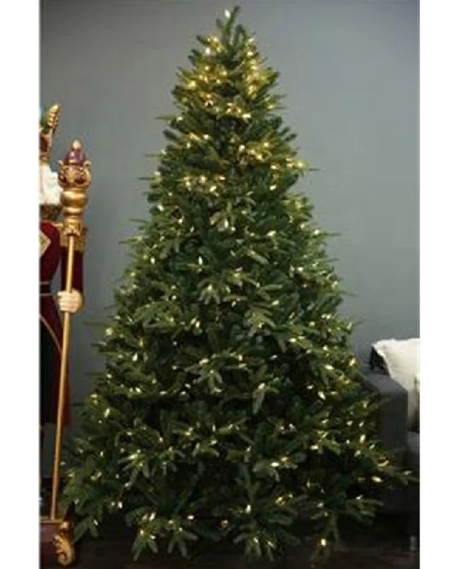 Fraser Fir Tree With 1788 Tips and 500 Warm White Christmas LED Lights 2.1m