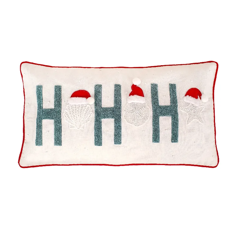 HGTV HO HO HO Pillow with Embroidery