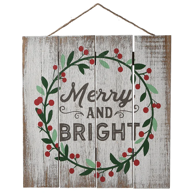 13" Christmas Holiday Wall Sign