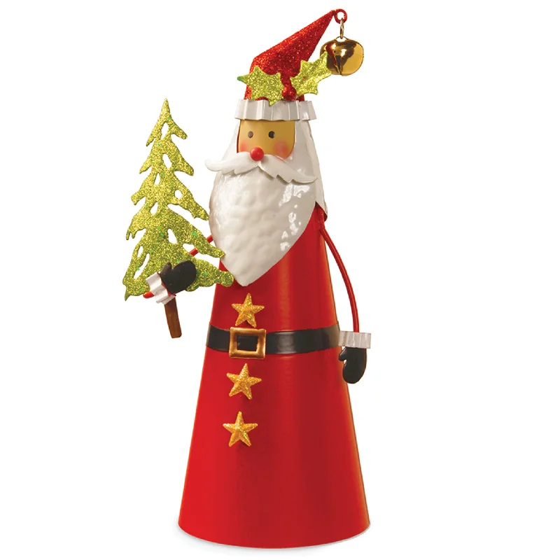 12" Metal Santa Character