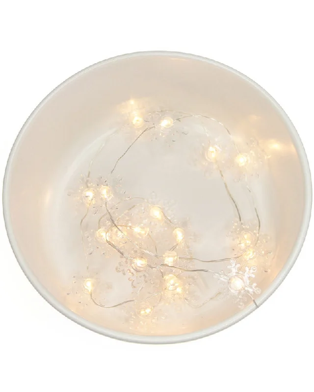 Snowflake Battery Christmas Lights 1.3m