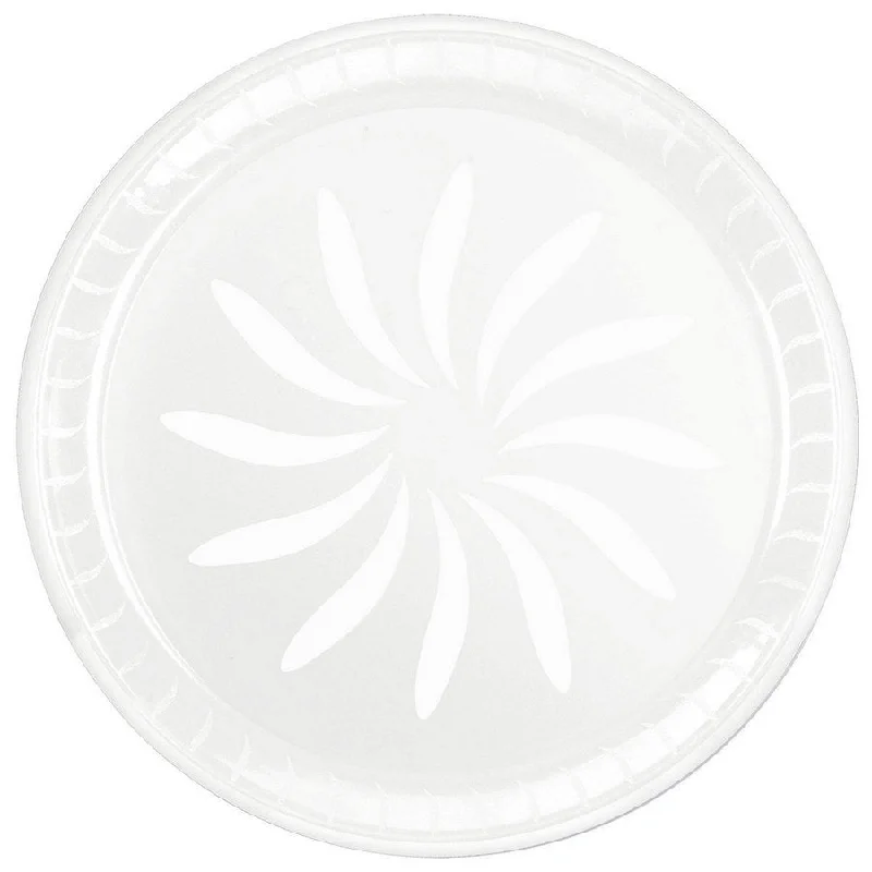 Swirl Platter White - Plastic
