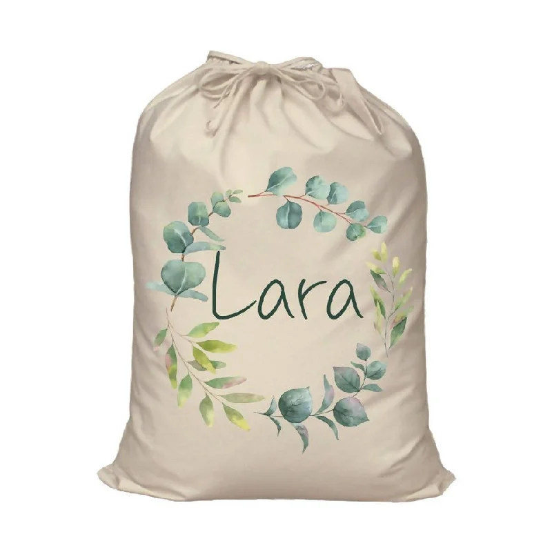 Wreath Personalised Santa Sack