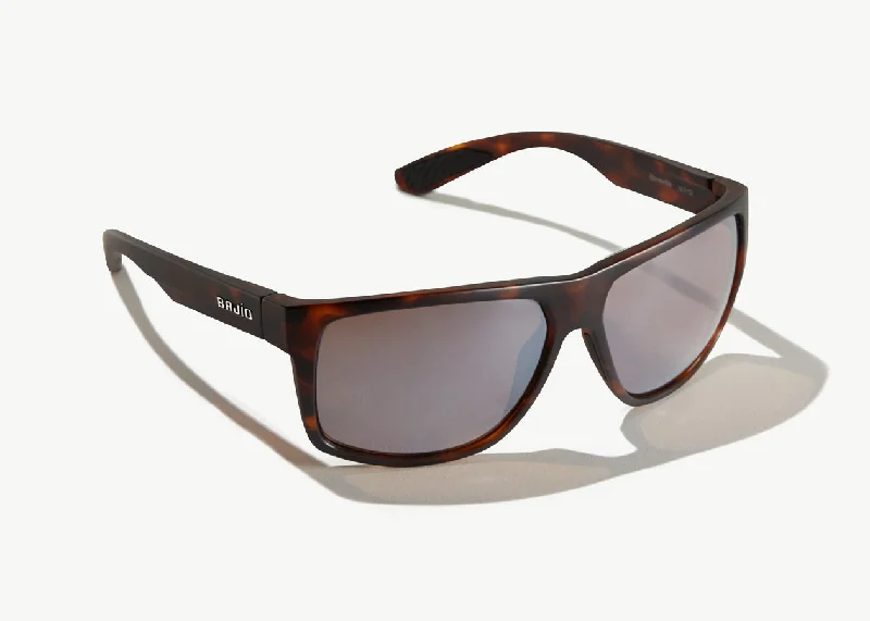 Bajio - Boneville Dark Tort Matte Frame - Glass Silver Mirror Lenses