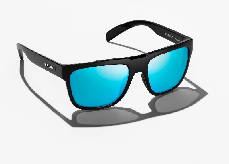 Bajio - Caballo Black Matte Frame - Glass Blue Mirror Lenses