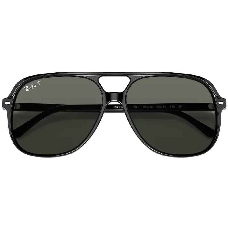 Bill - Low Bridge Black/Green Polarized