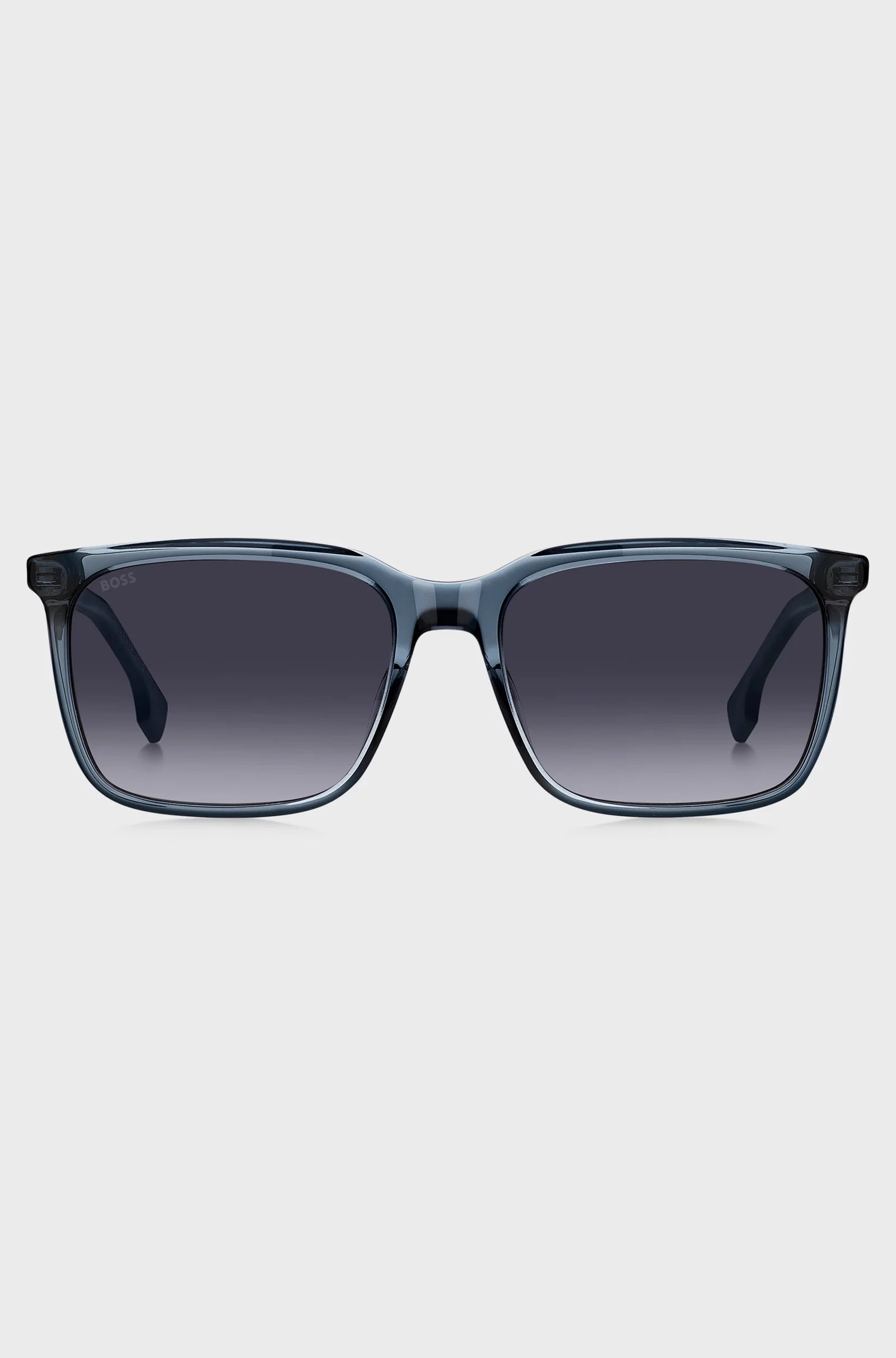 Hugo Boss Sunglasses BLUE-Acetate Sunglasses With Patterned Carbon-Fibre Temples