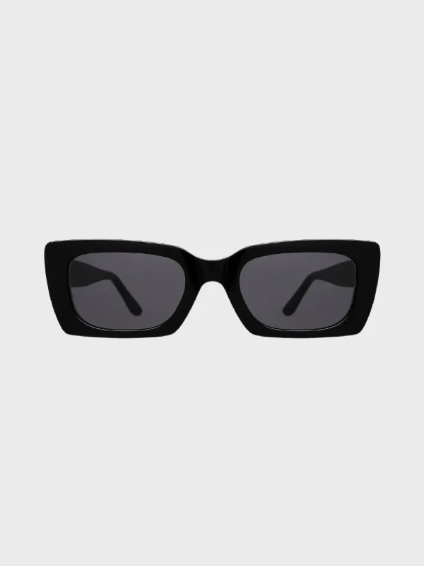 Illesteva - Wilson II Black w/Grey Flat Lenses