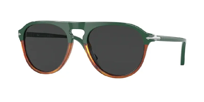 Persol - PO3302S - Green and Havana Chiara Frame with Polar Black Lens