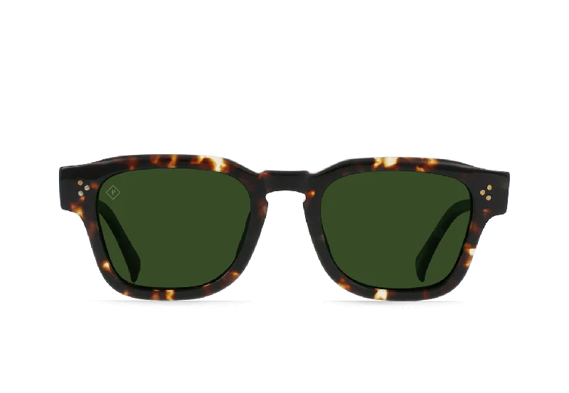 RAEN Rece Brindle Tortoise Green Polarized Lense Sunglasses