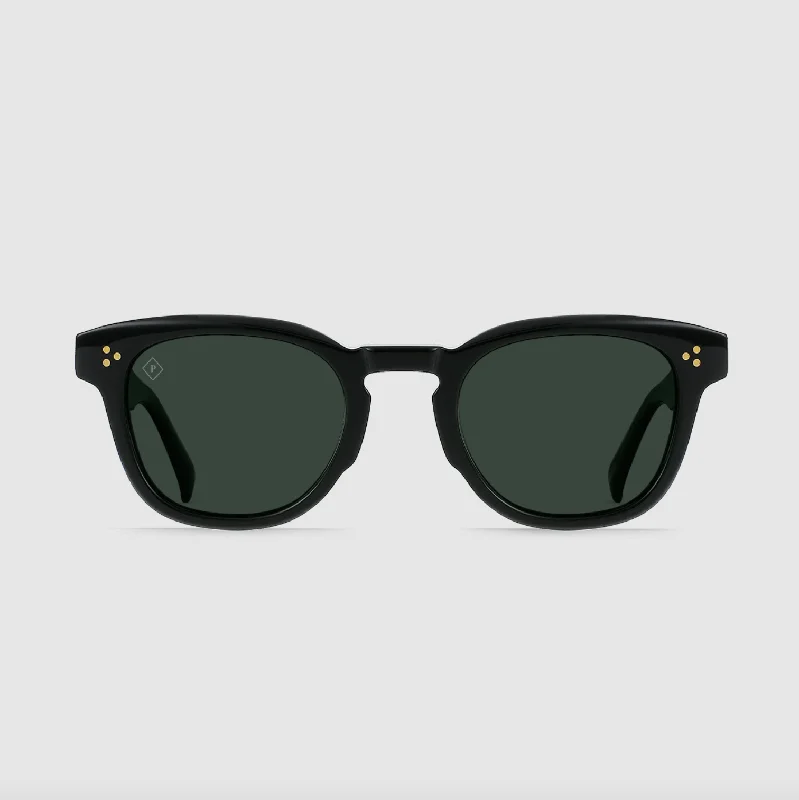 Raen - Squire 49 Sunglasses - Recycled Black / Green Polarized