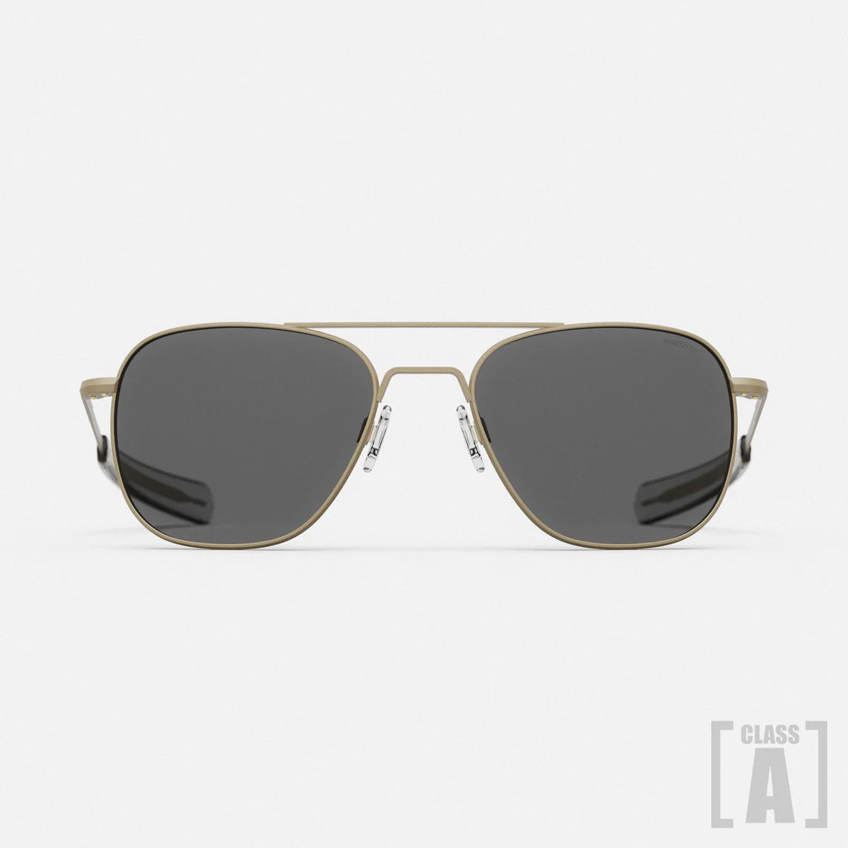 Randolph - Class A Aviator Sunglasses - Desert Sand & American Gray - 55mm