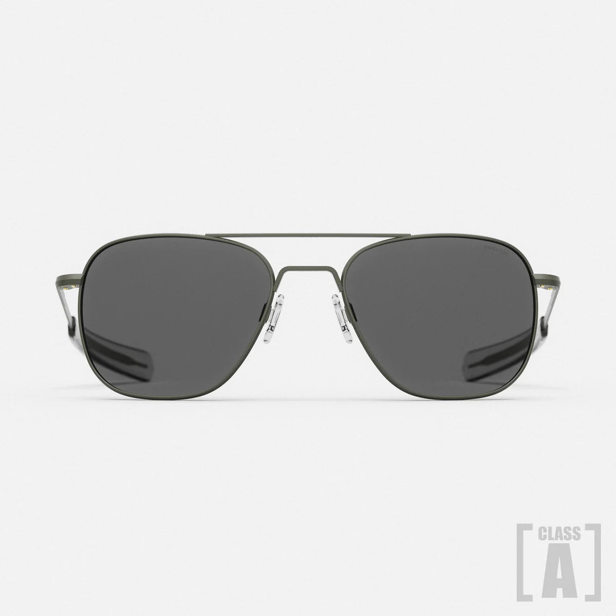 Randolph - Class A Aviator Sunglasses - Olive & American Gray - 55mm